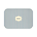 Bonjour Striped Memory Foam Bath Mat – French Blue