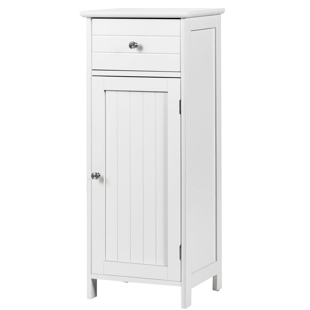 Bathroom Storage Cabinet with Drawer & Adjustable Shelf