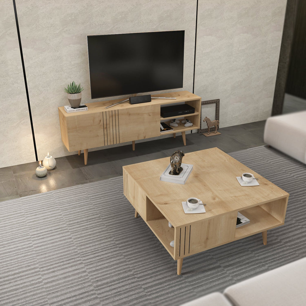 Ronas Coffee Table & TV Stand Set