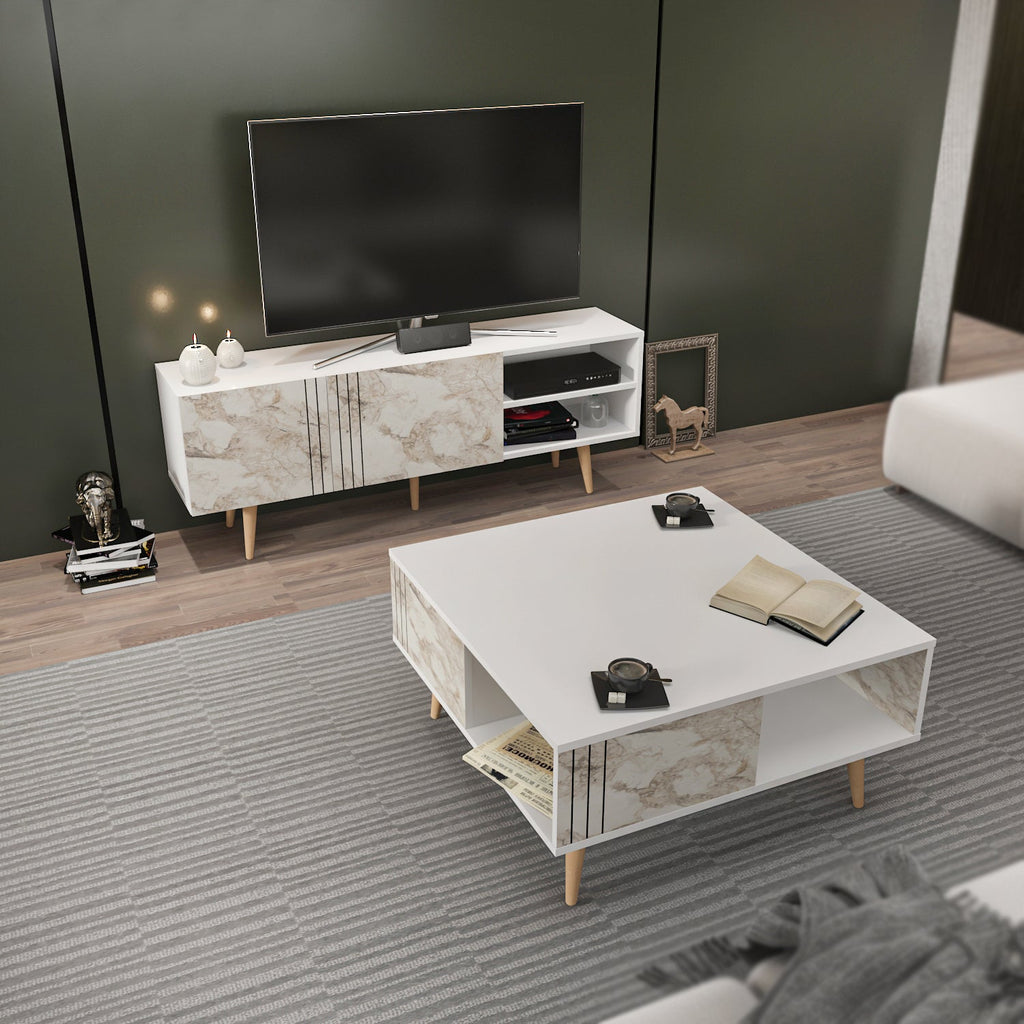 Ronas Coffee Table & TV Stand Set