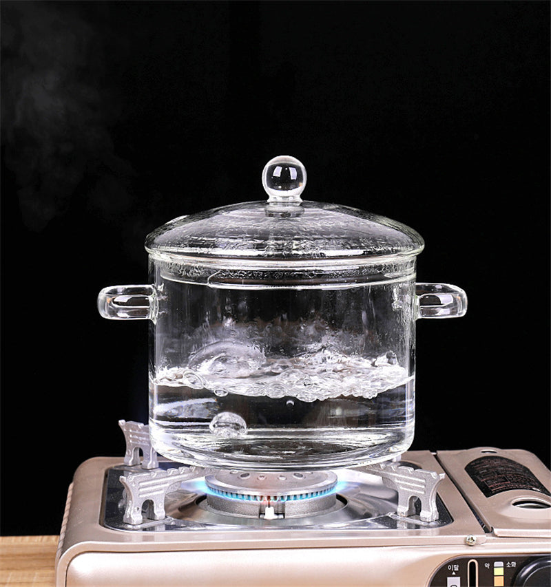 Borosilicate Glass Cooking Pot with Lid