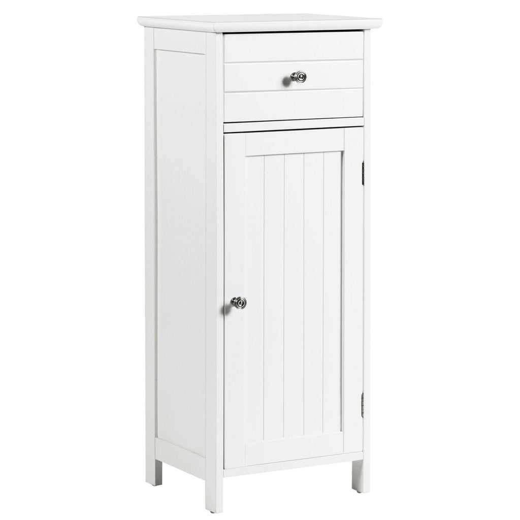 Bathroom Storage Cabinet with Drawer & Adjustable Shelf