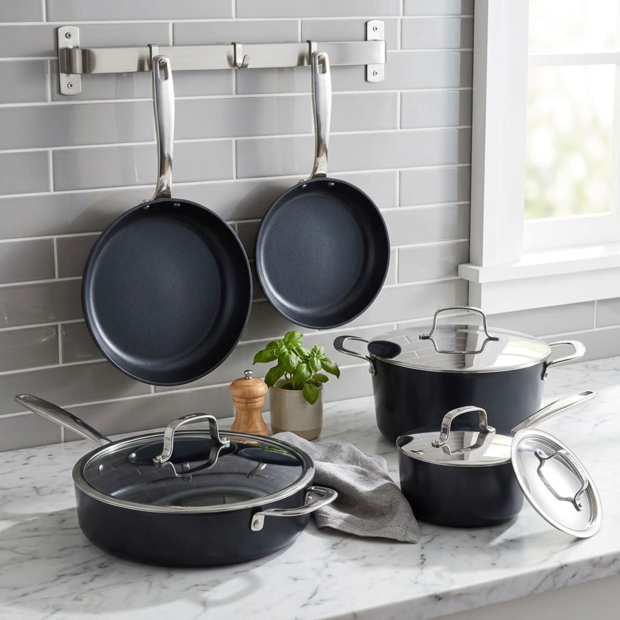 Ceramic Nonstick Cookware Set, 12-Piece
