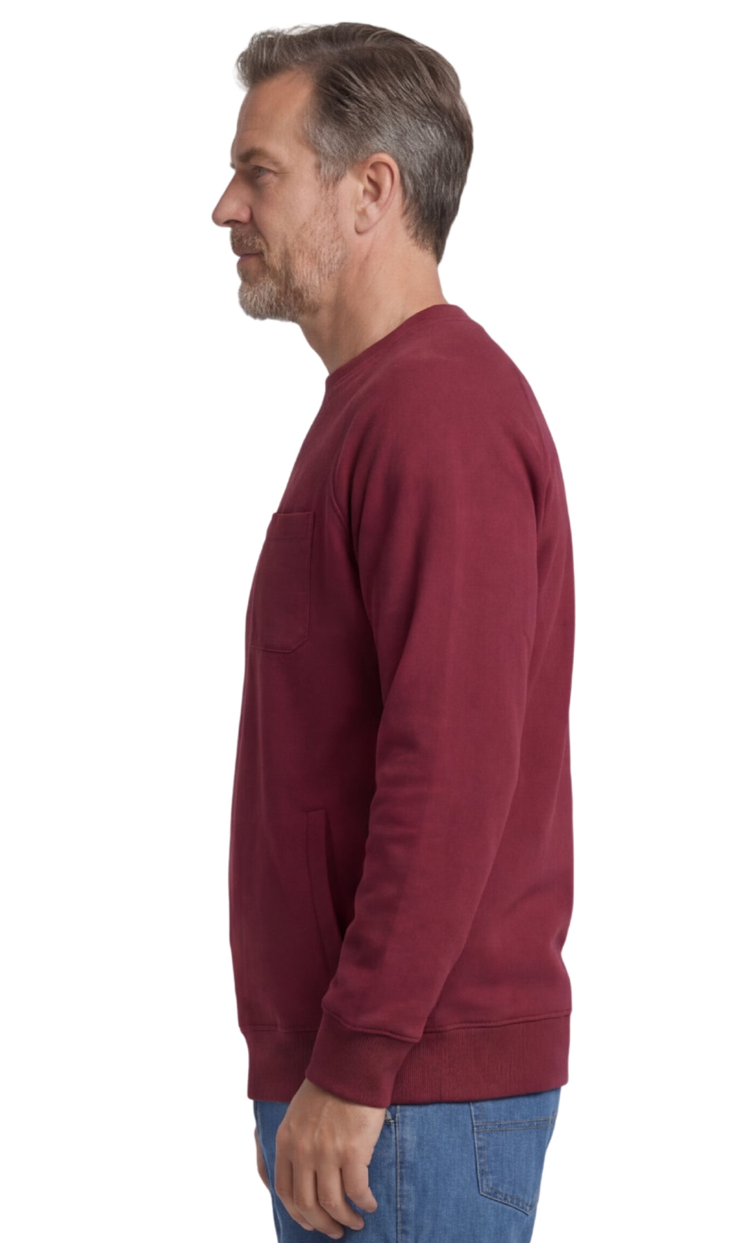 Men’s 3-Pocket Fleece Sweatshirt with Raglan Seams