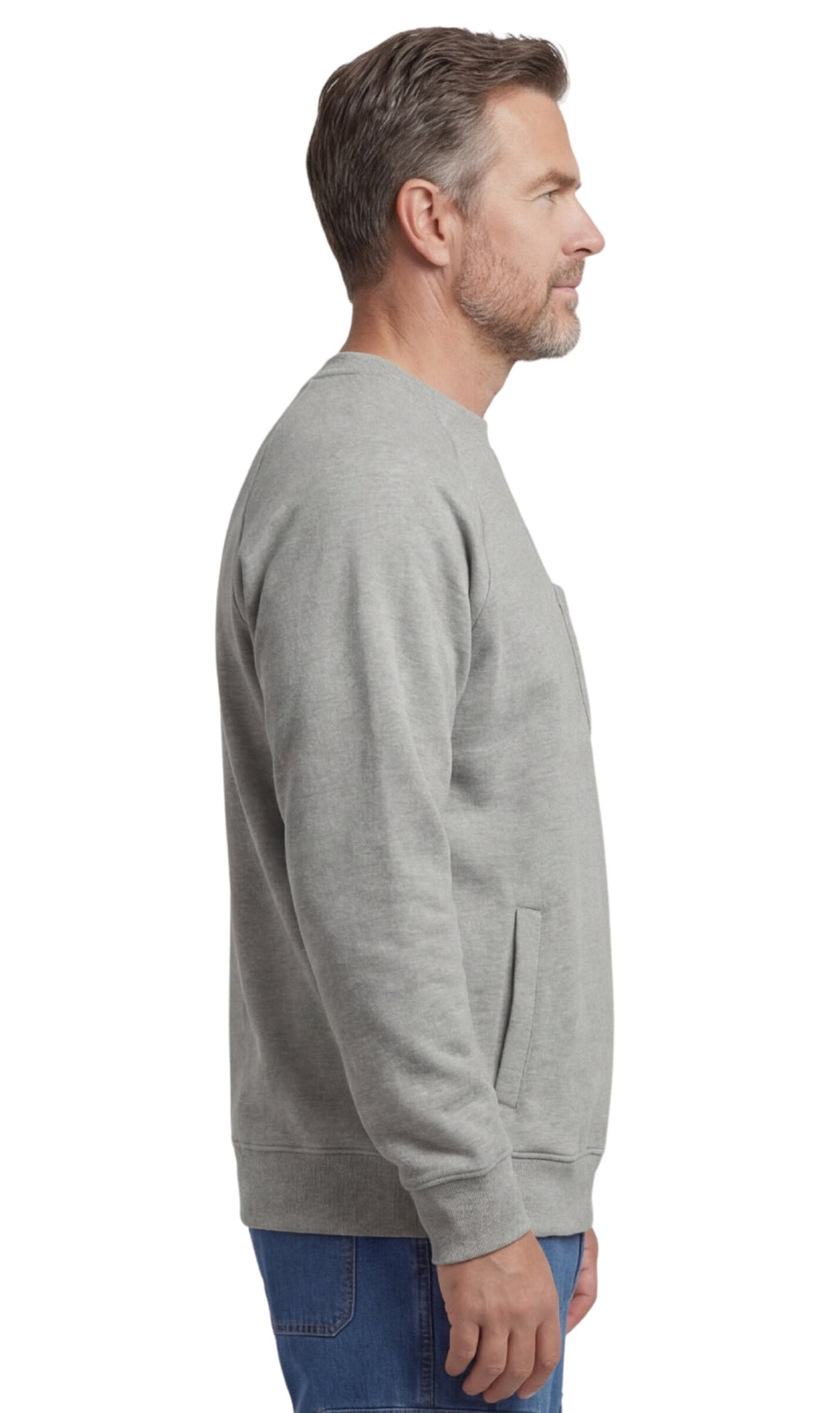 Men’s 3-Pocket Fleece Sweatshirt with Raglan Seams
