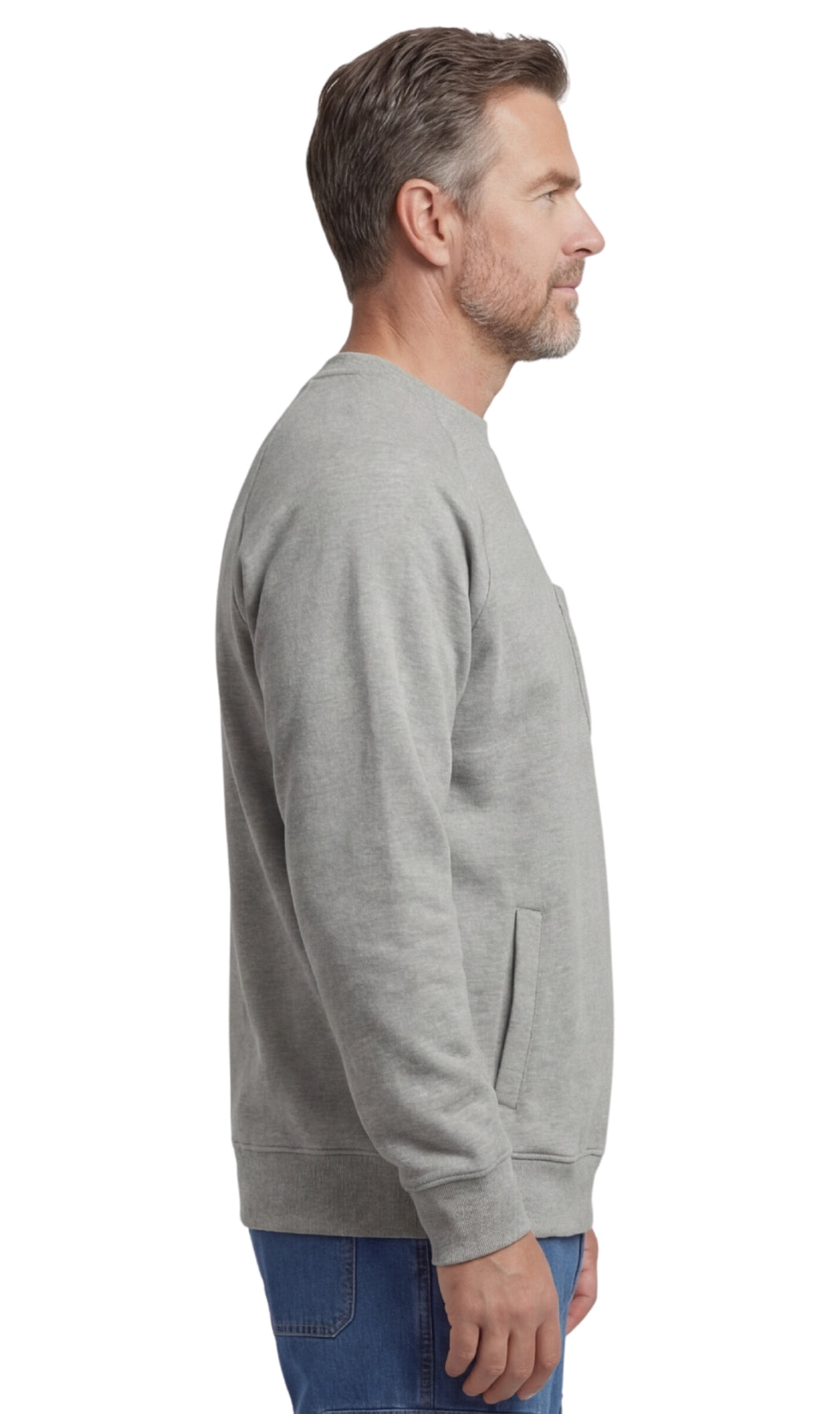 Men’s 3-Pocket Fleece Sweatshirt with Raglan Seams