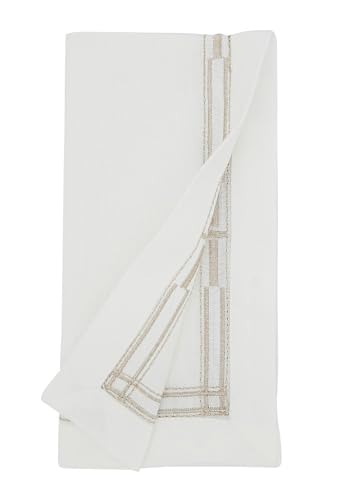 Fennco Styles Gold Embroidered Table Linen Collection