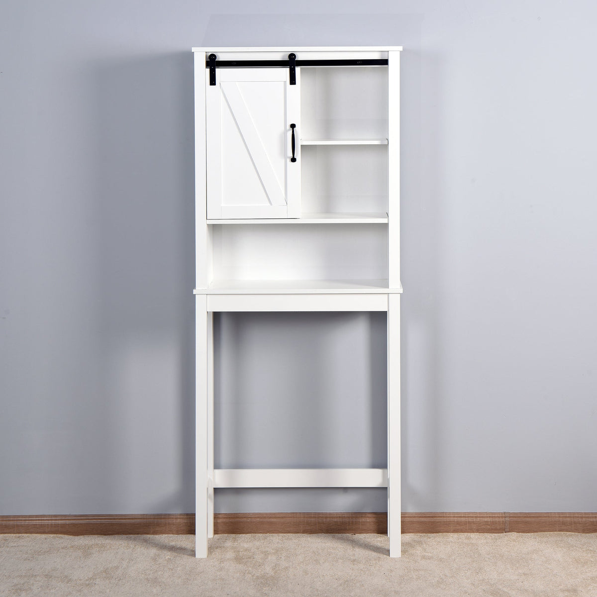 Barn Door Over-the-Toilet Cabinet – White