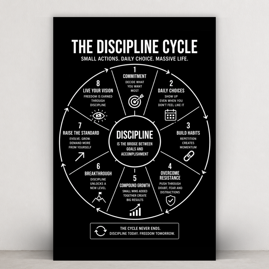 The Discipline Cycle Metal Print