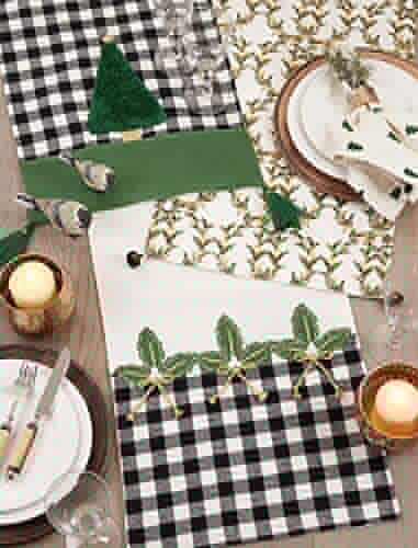 Fennco Styles Buffalo Plaid Holly Table Runner – 16 x 72 Inch