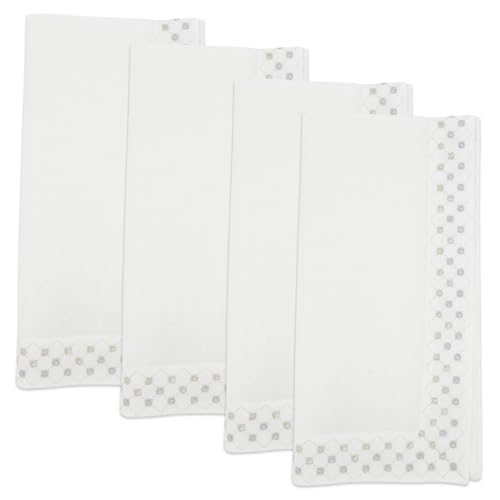 Fennco Styles Metallic Lattice Table Linen Collection