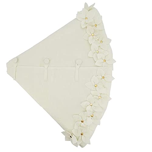 Fennco Styles Handmade Felt Flower Christmas Tree Skirt