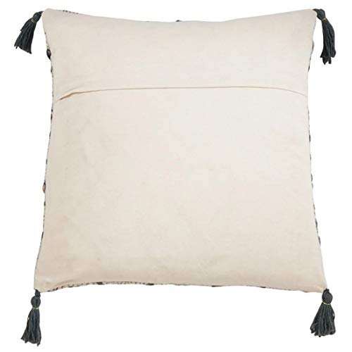 Fennco Styles Embroidered Geometric Cotton Throw Pillow