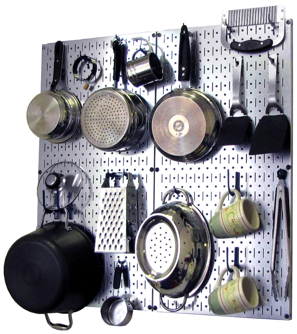 Wall Control Kitchen Pegboard Organizer Kit with Hooks