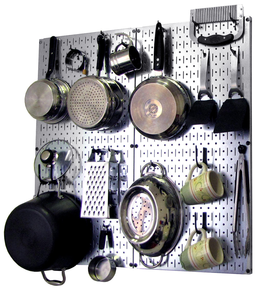 Wall Control Kitchen Pegboard Organizer Kit with Hooks