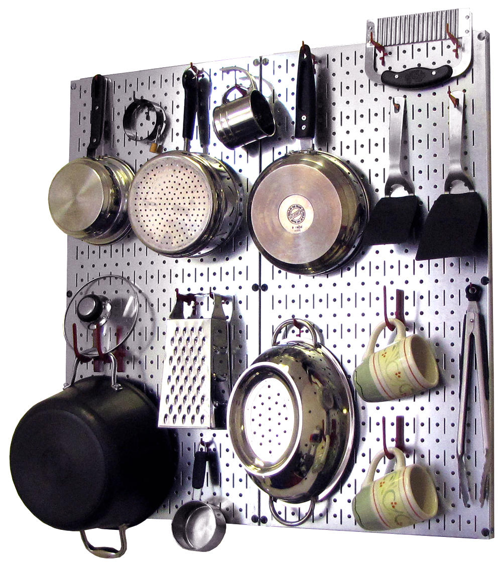Wall Control Kitchen Pegboard Organizer Kit with Hooks