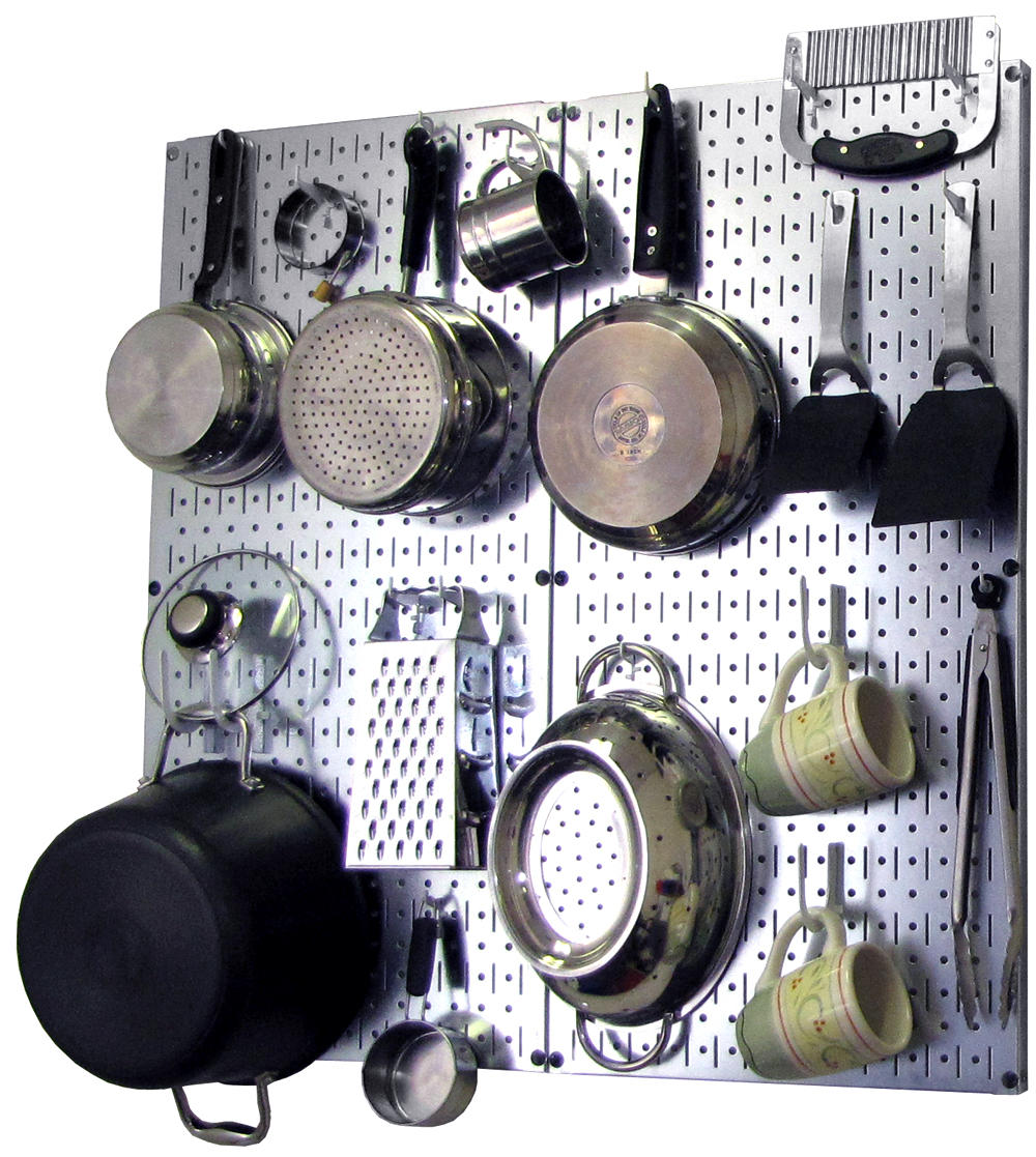 Wall Control Kitchen Pegboard Organizer Kit with Hooks