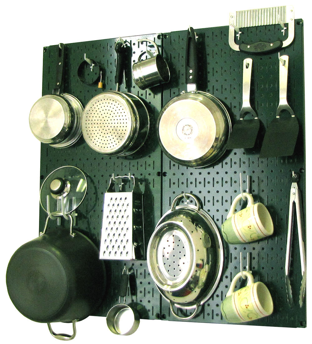 Wall Control Kitchen Pegboard Organizer Kit with Hooks