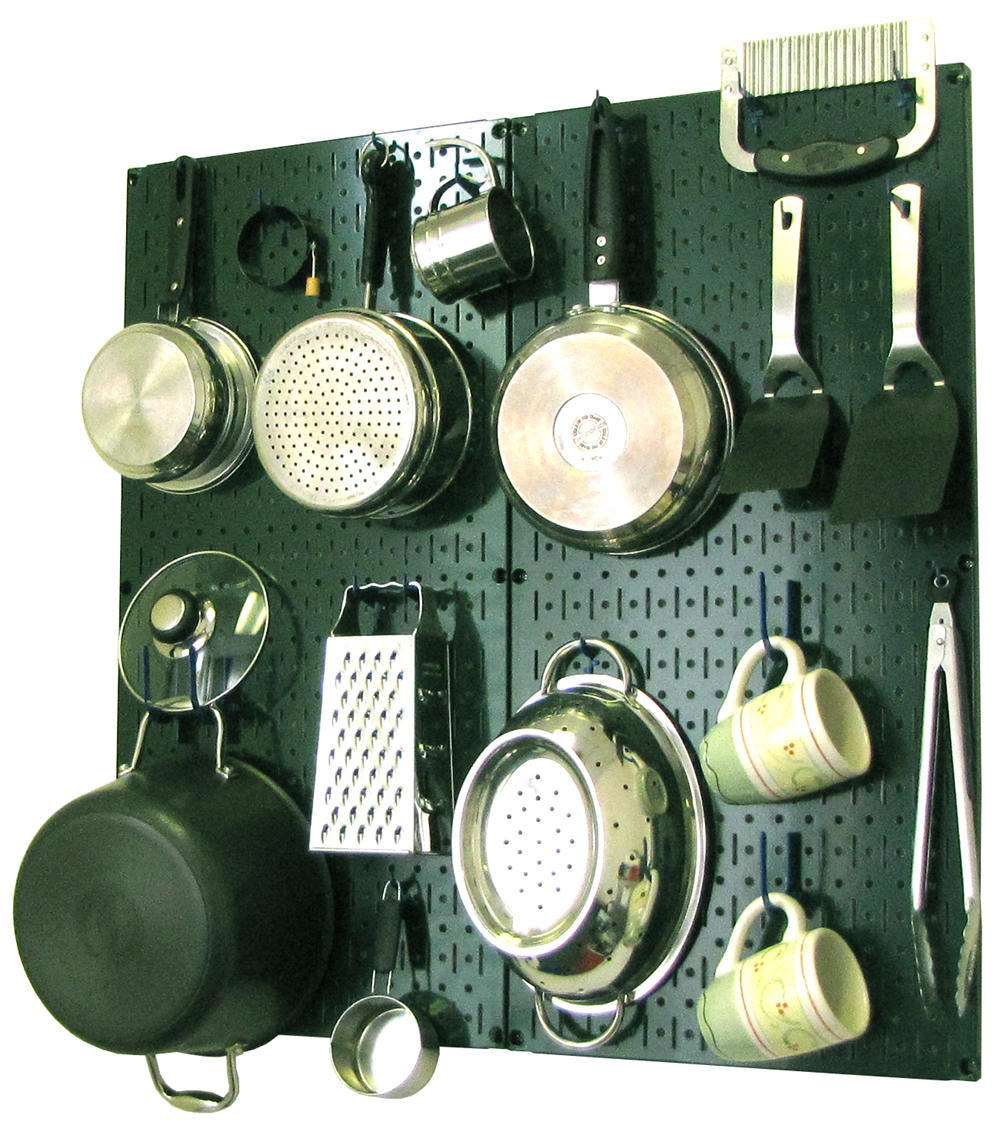 Wall Control Kitchen Pegboard Organizer Kit with Hooks