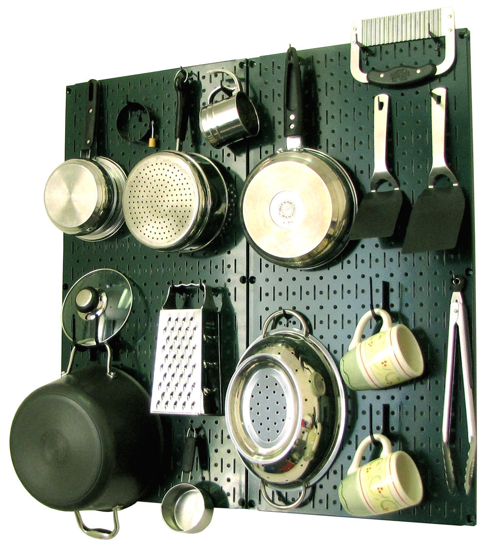 Wall Control Kitchen Pegboard Organizer Kit with Hooks