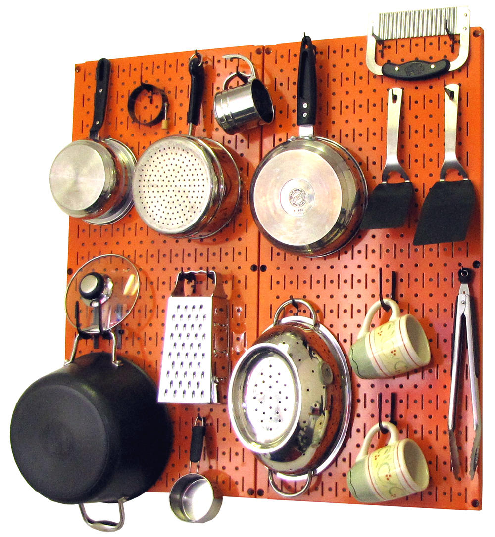 Wall Control Kitchen Pegboard Organizer Kit with Hooks