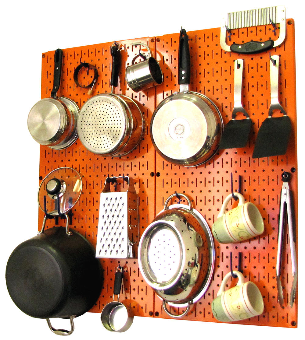 Wall Control Kitchen Pegboard Organizer Kit with Hooks
