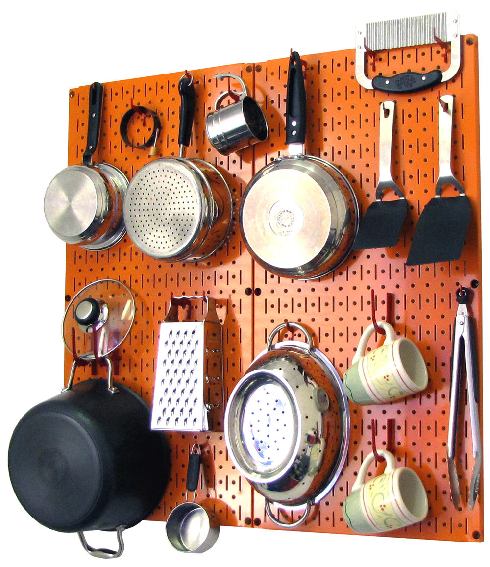 Wall Control Kitchen Pegboard Organizer Kit with Hooks