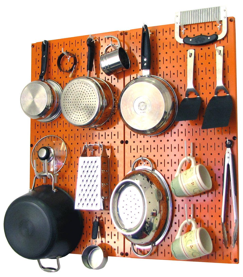 Wall Control Kitchen Pegboard Organizer Kit with Hooks