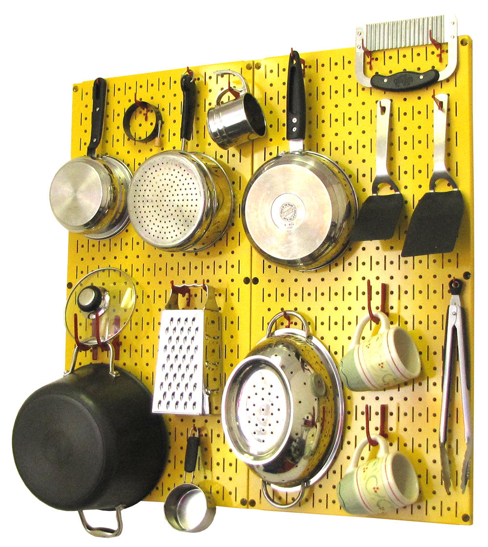Wall Control Kitchen Pegboard Organizer Kit with Hooks