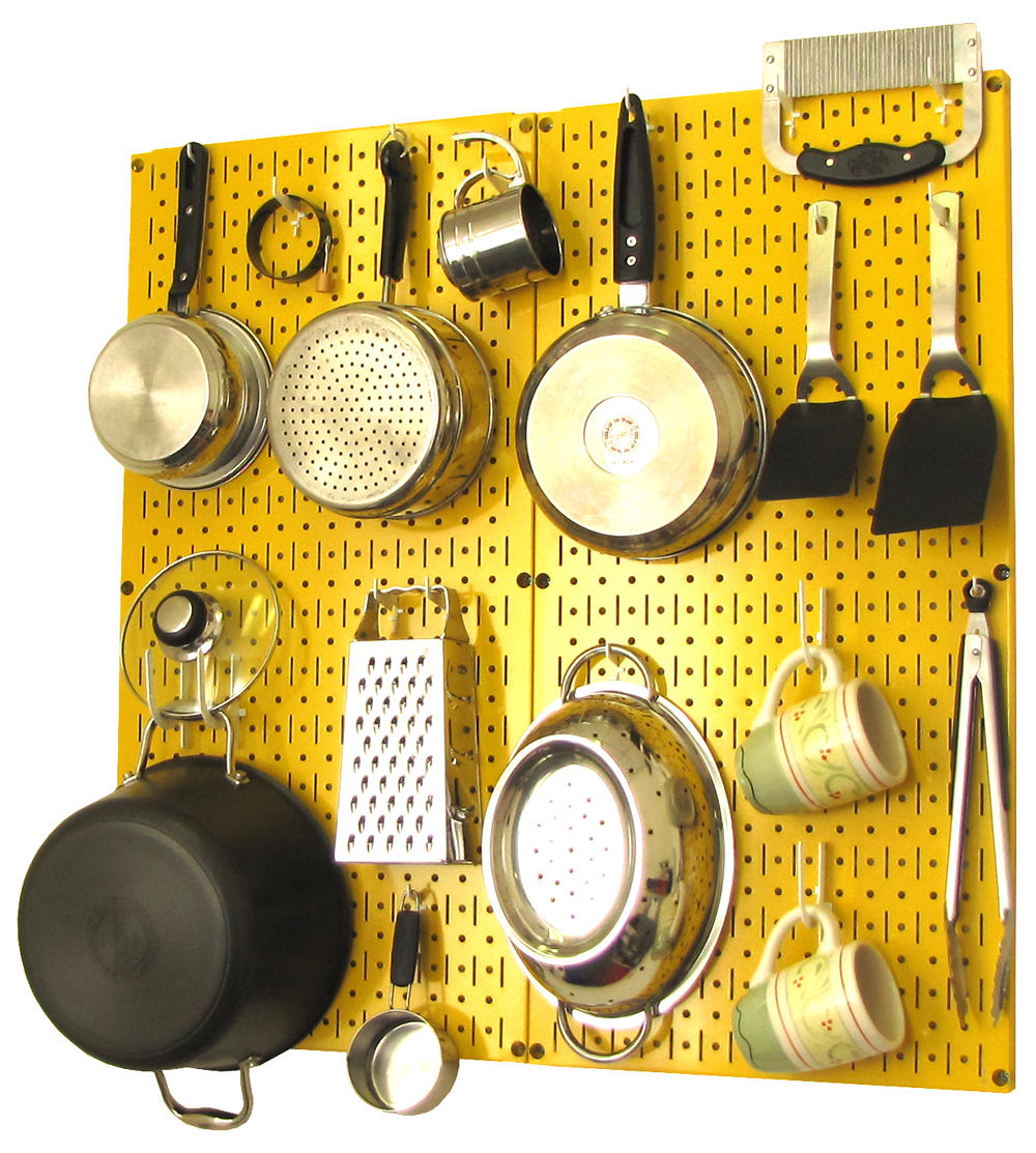 Wall Control Kitchen Pegboard Organizer Kit with Hooks