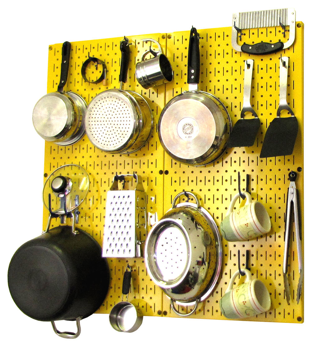 Wall Control Kitchen Pegboard Organizer Kit with Hooks