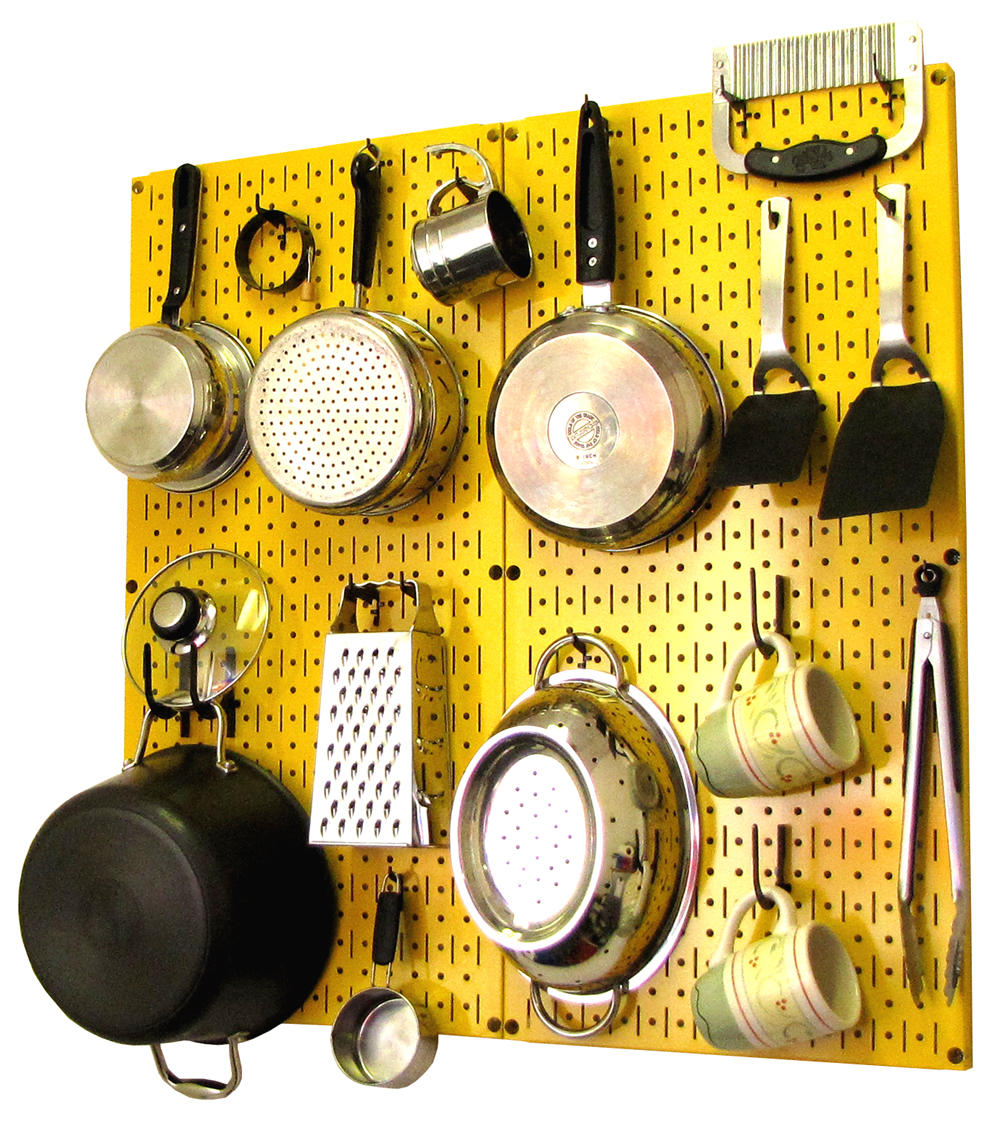 Wall Control Kitchen Pegboard Organizer Kit with Hooks