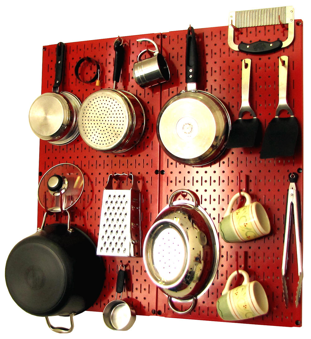 Wall Control Kitchen Pegboard Organizer Kit with Hooks
