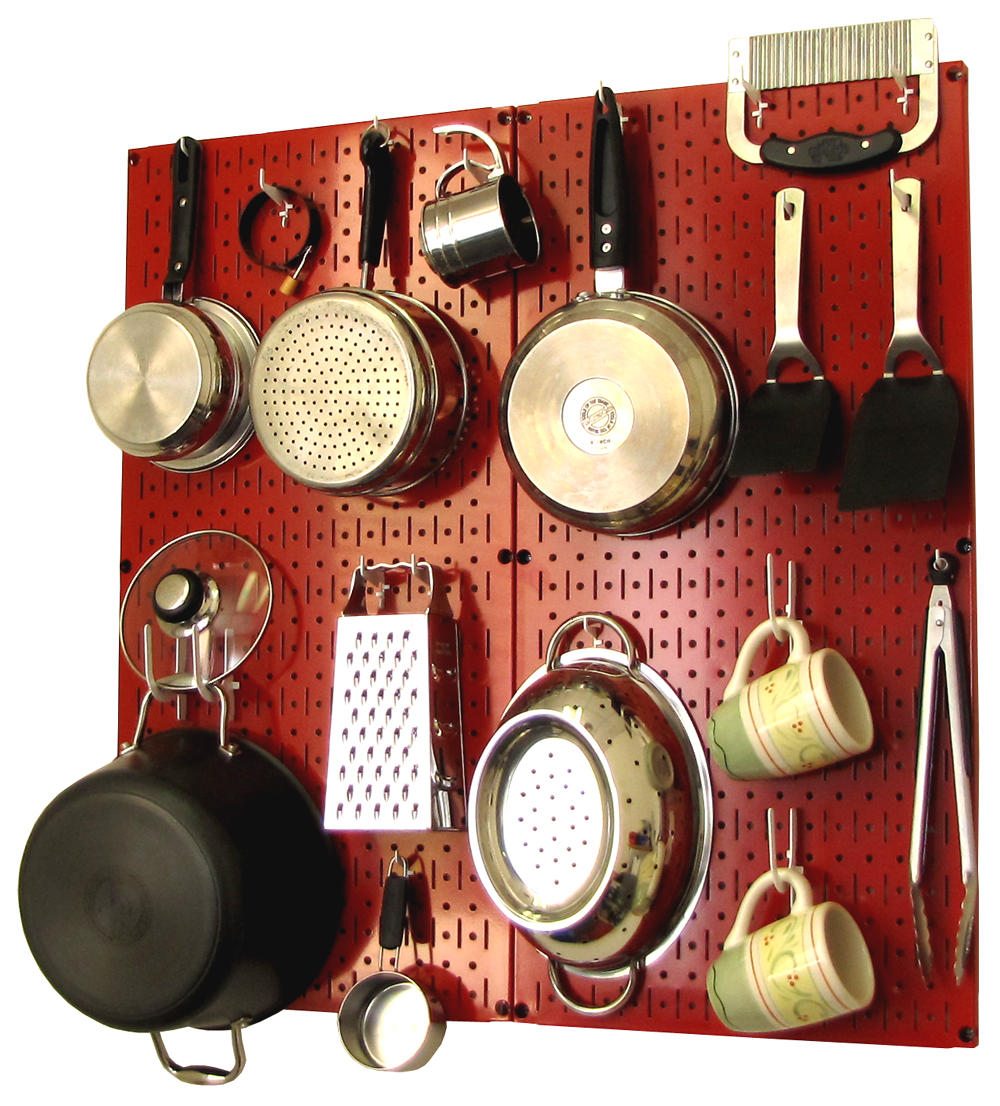 Wall Control Kitchen Pegboard Organizer Kit with Hooks