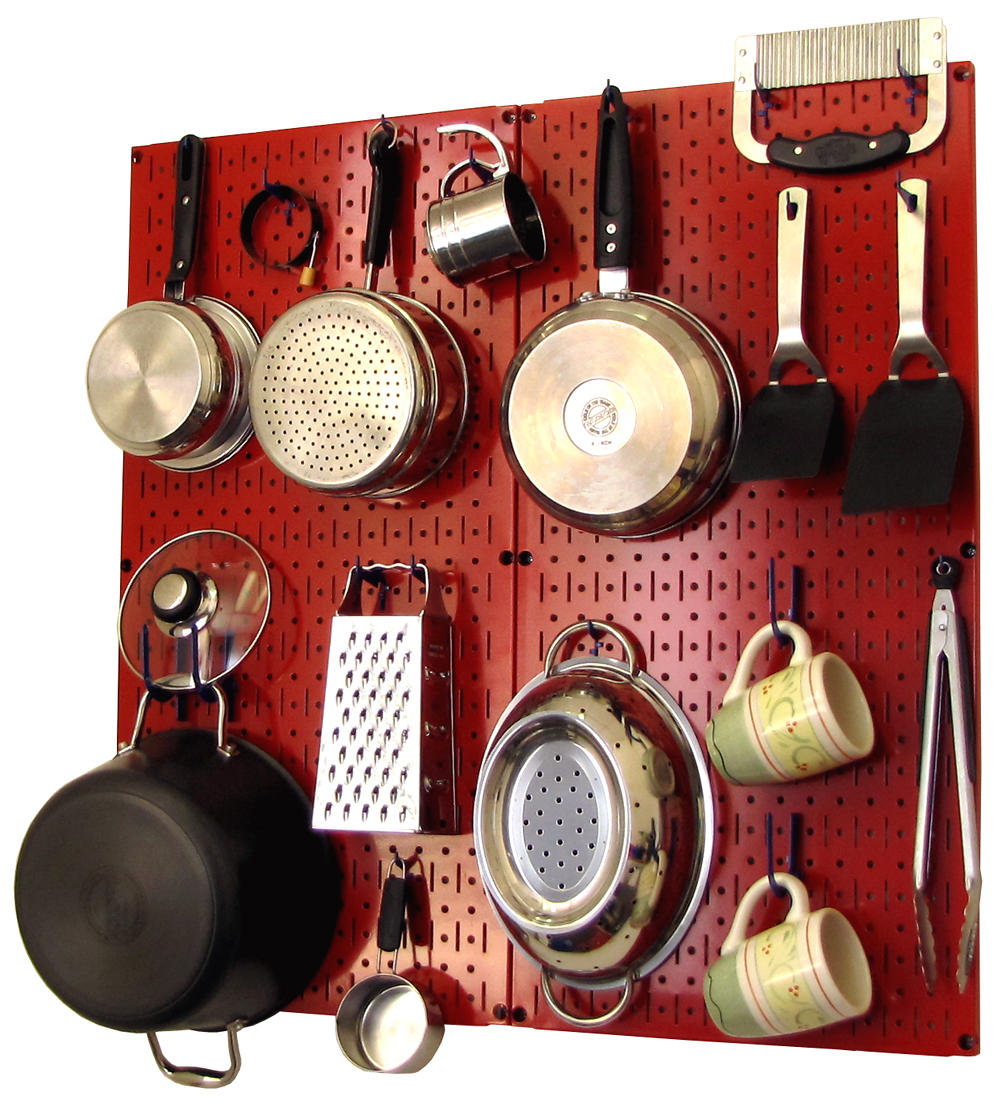 Wall Control Kitchen Pegboard Organizer Kit with Hooks
