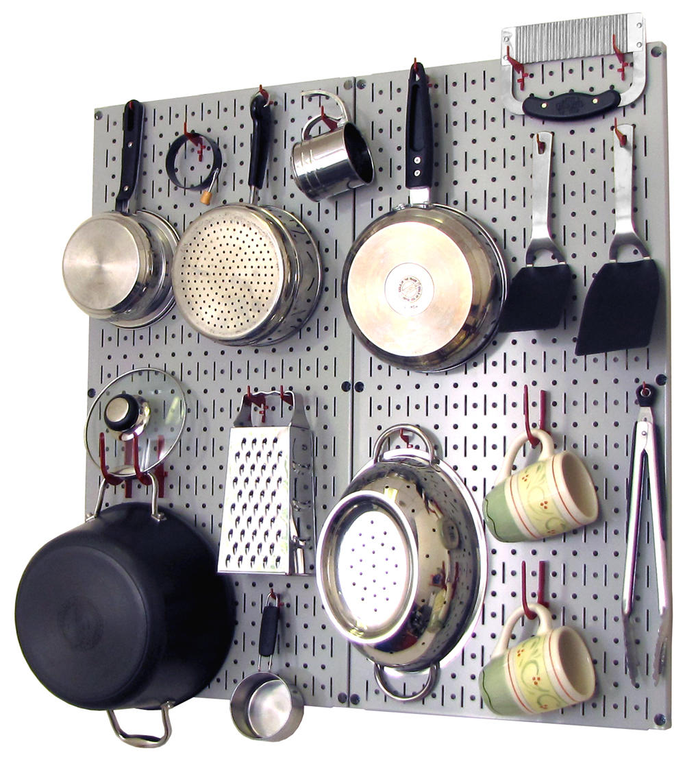 Wall Control Kitchen Pegboard Organizer Kit with Hooks
