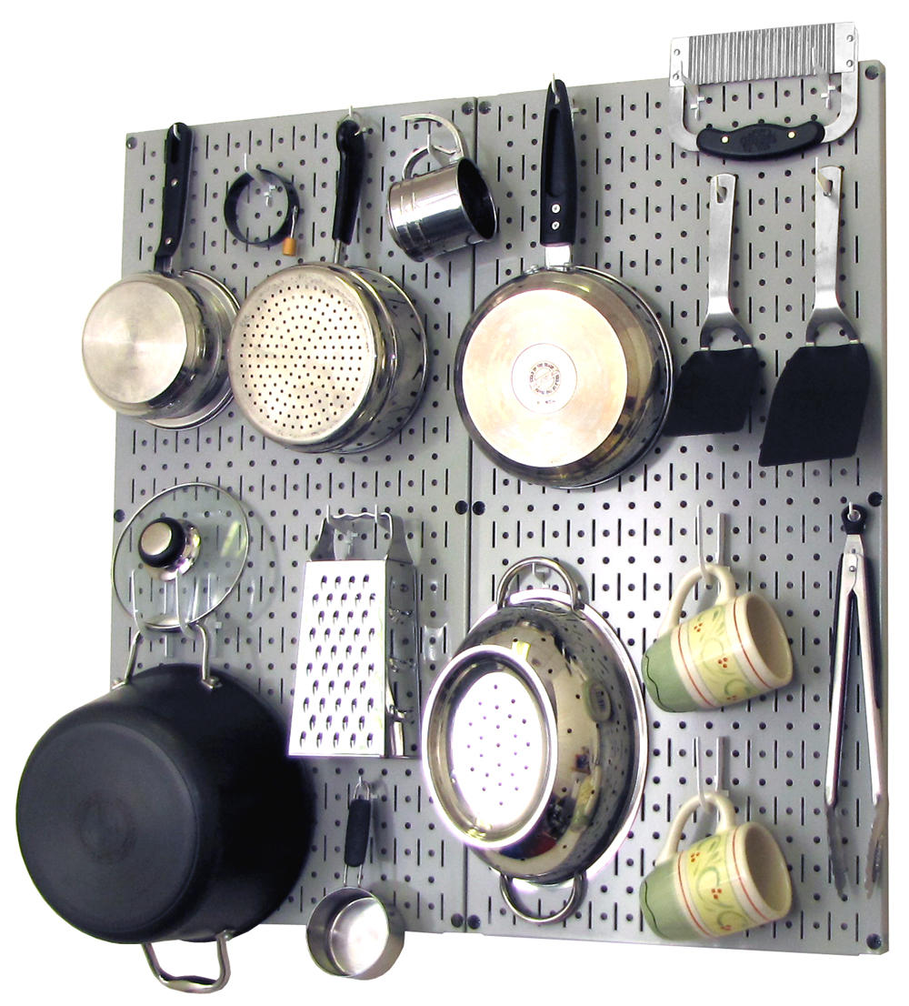Wall Control Kitchen Pegboard Organizer Kit with Hooks
