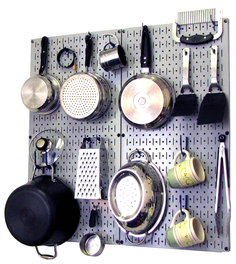 Wall Control Kitchen Pegboard Organizer Kit with Hooks