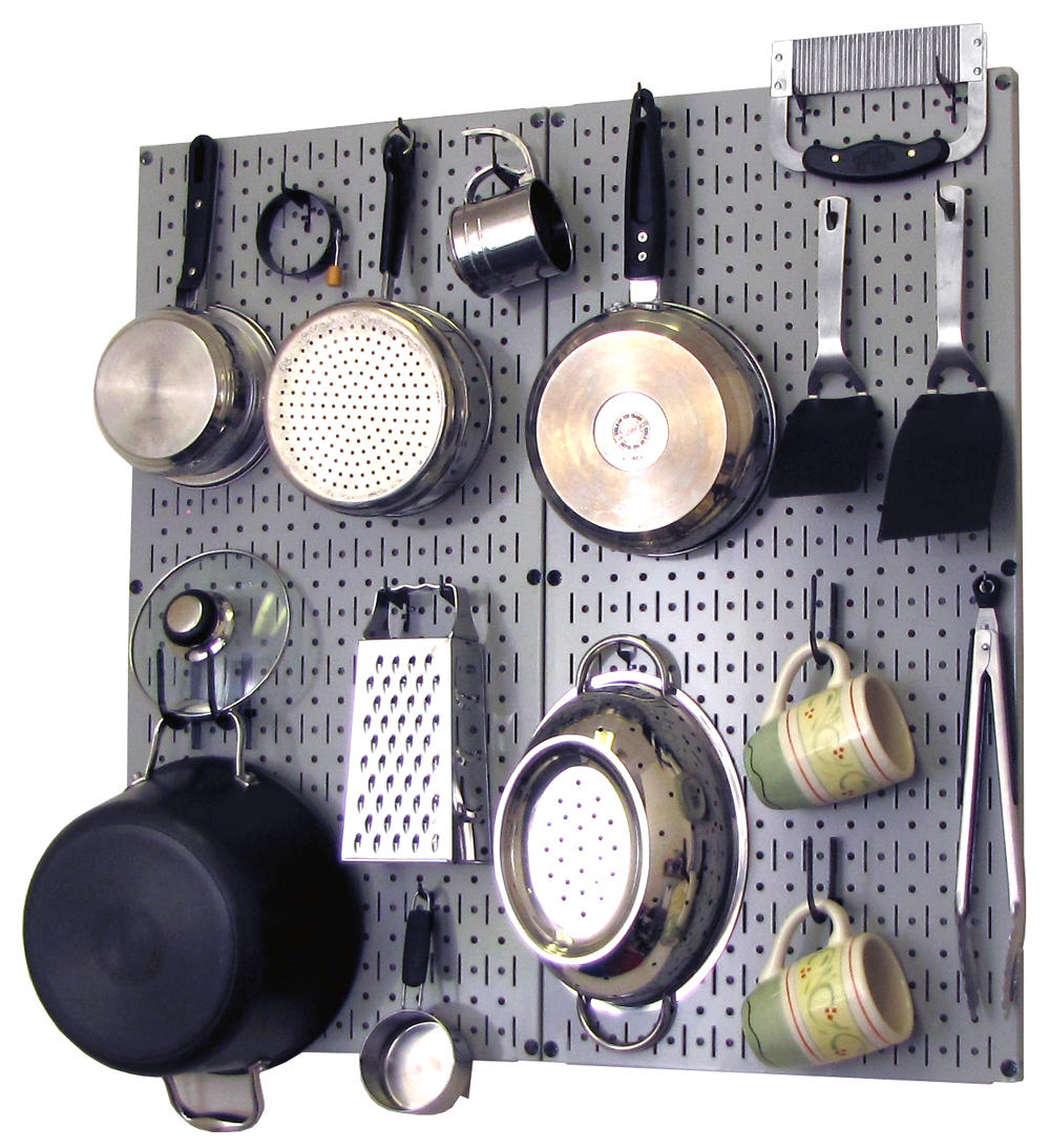 Wall Control Kitchen Pegboard Organizer Kit with Hooks