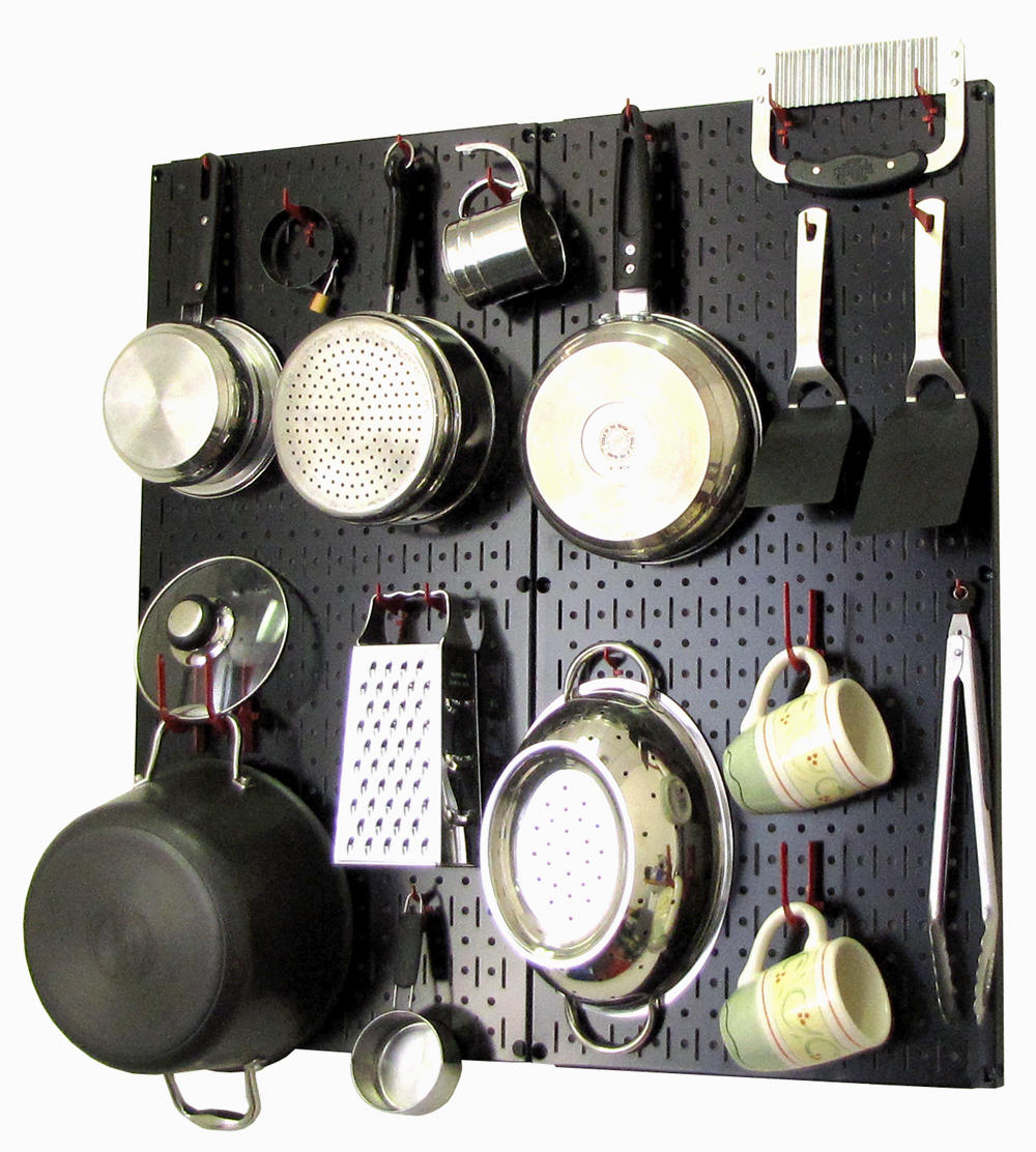 Wall Control Kitchen Pegboard Organizer Kit with Hooks