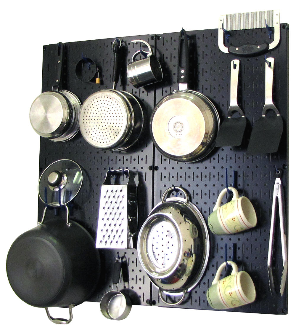 Wall Control Kitchen Pegboard Organizer Kit with Hooks