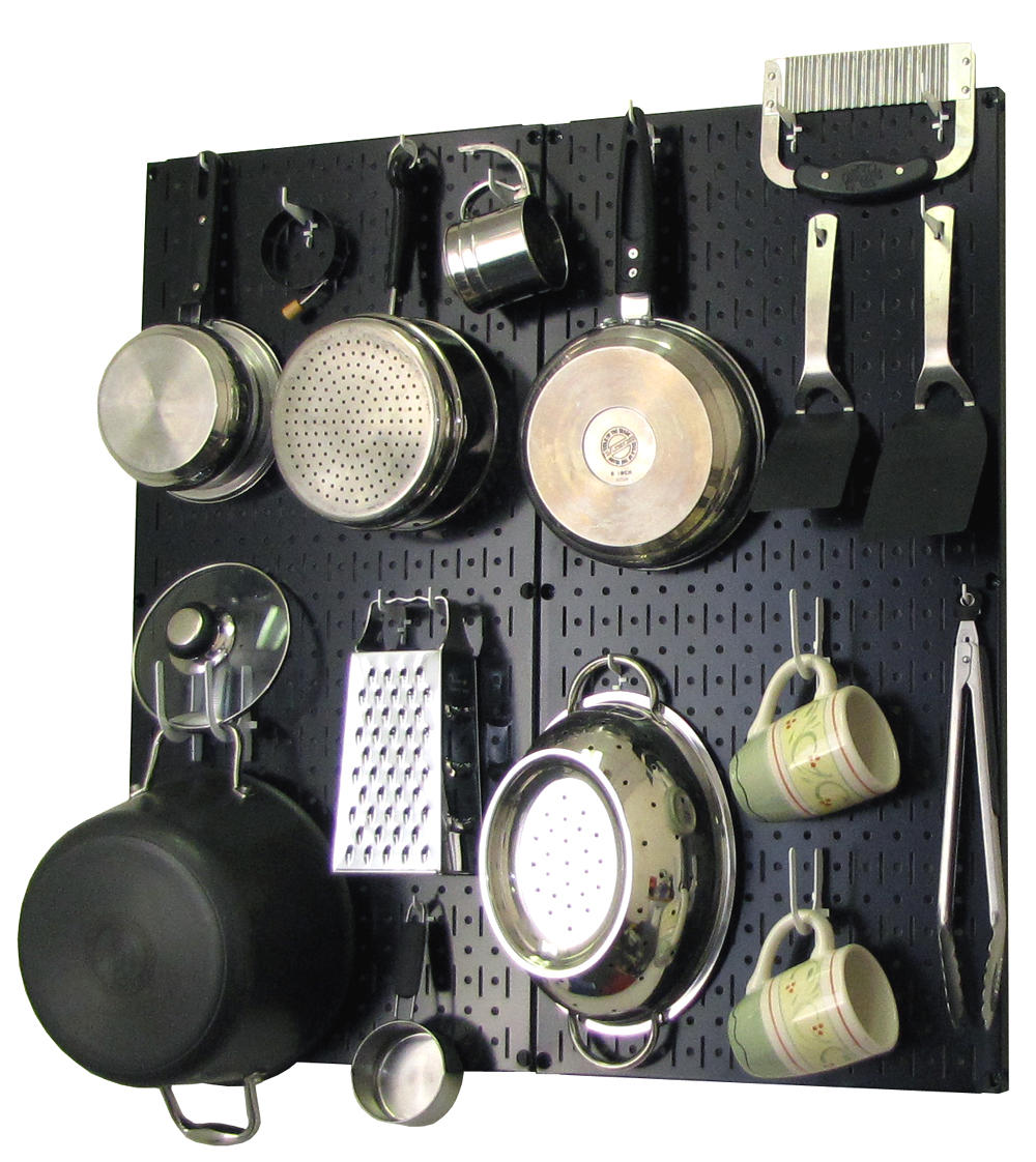 Wall Control Kitchen Pegboard Organizer Kit with Hooks