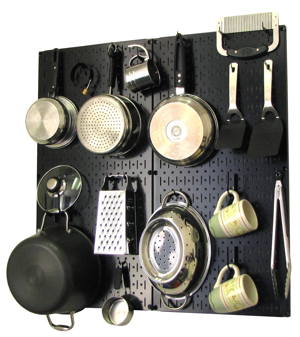 Wall Control Kitchen Pegboard Organizer Kit with Hooks