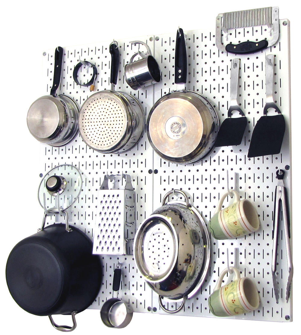 Wall Control Kitchen Pegboard Organizer Kit with Hooks