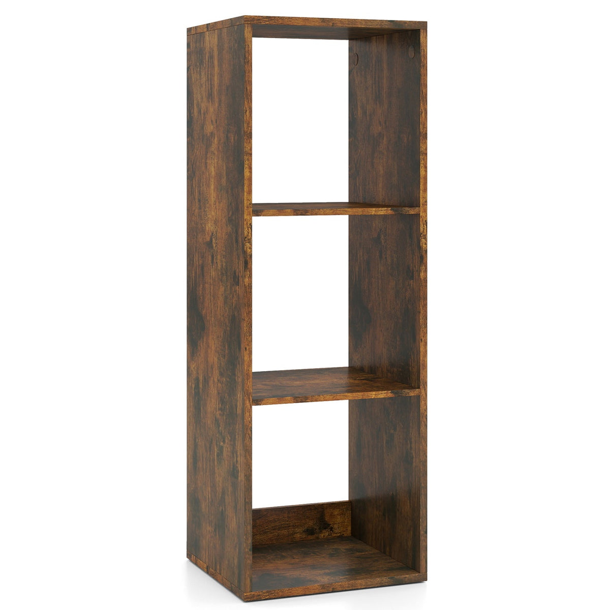 3-Cube Bookshelf with Back Guardrail