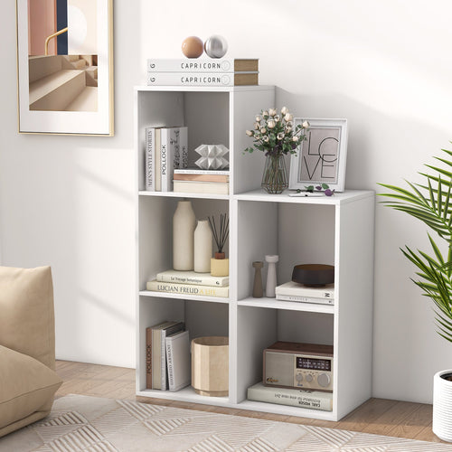 3-Cube Bookshelf with Back Guardrail