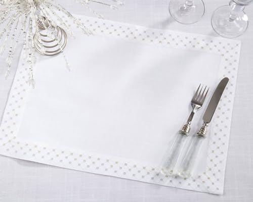 Fennco Styles Metallic Lattice Table Linen Collection