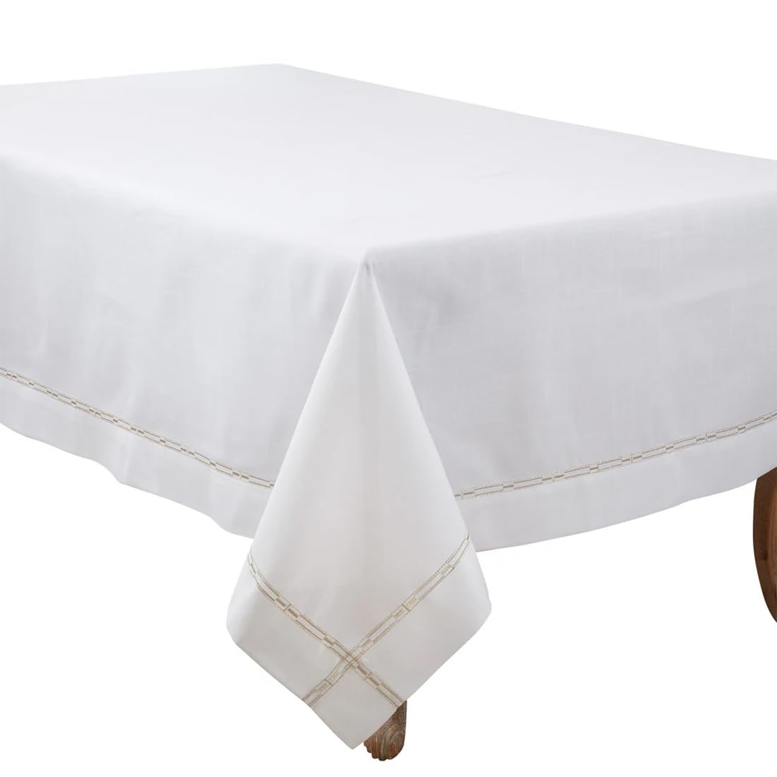 Fennco Styles Gold Embroidered Table Linen Collection