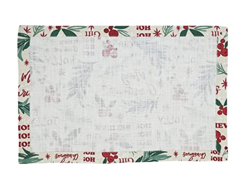 Fennco Styles Holly Christmas Table Linen Collection