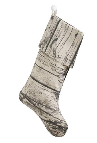 Fennco Styles Wood Grain Cotton Christmas Tree Skirt – 58 Inch